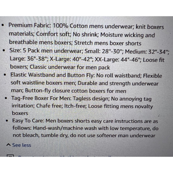 5MAYI Mens Boxer Shorts Size XXL 5 Pair Lightweight Breathable Colorful NEW - Picture 2 of 8